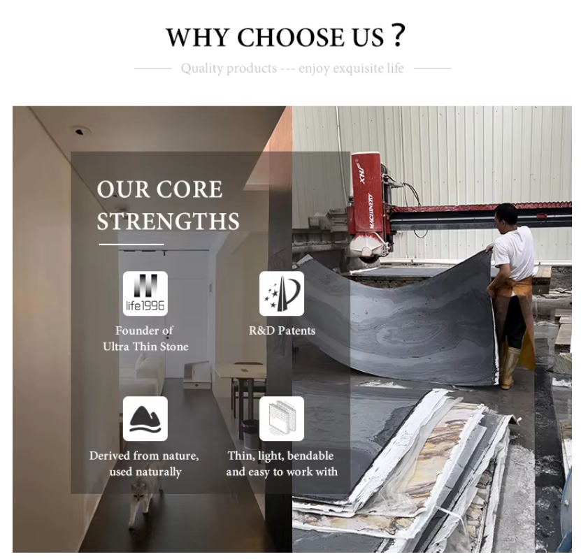 Natural ultra thin stone china factory Natural ultra thin stone china factory